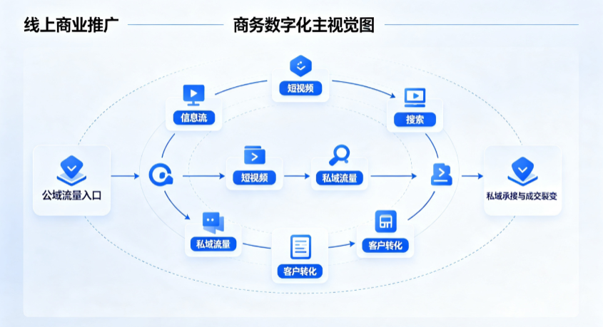 监利县线上商业推广怎么做？全域流量闭环搭建与低成本转化实战指南